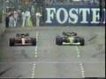 Prost overtakes 2 cars in one move