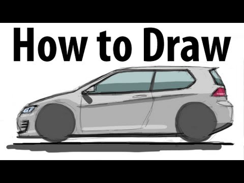 how to draw vw golf