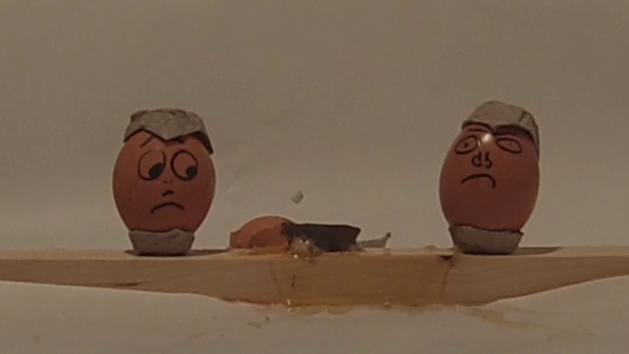 Palmers Armoury 8mm scale model cannon firing at eggs