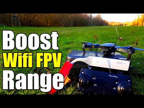 How Far will it Go? Eachine E58 Drone Wifi FPV Range Booster and Test Flight