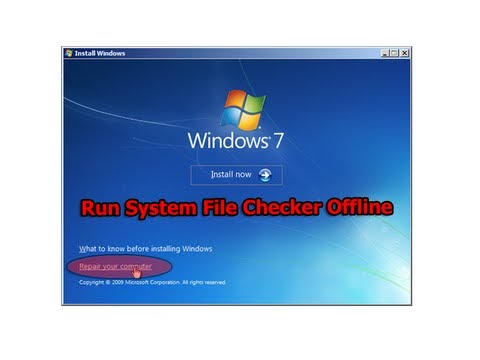 how to repair windows 7 sfc