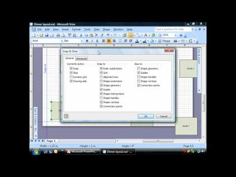 how to snap lines in visio