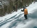 Dad Skiing