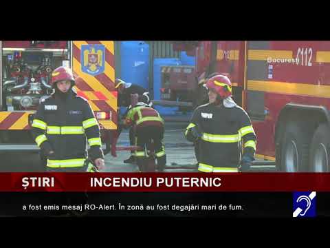 Incendiu violent în București