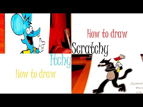 how to draw itchy and scratchy