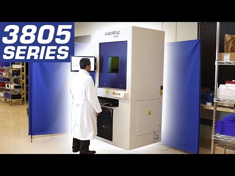 <h3>Laser Marking - 3805 Series FiberStar Laser Marking System</h3>In this laser marking video, we demonstrate an operator using our all new heavy duty 3805 Series FiberStar Industrial Marking Workstation.<br />