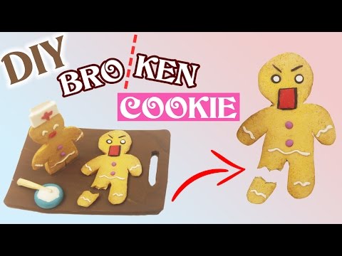 DIY MINIATURE GINGERBREAD COOKIE Polymer Clay Tutorial | how to make Kawaii craft