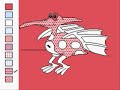 feast your eyes on the wonder and amazement that is color a dinosaur. i hope you're sitting down.