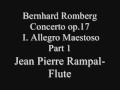 Jean Pierre Rampal - Bernhard Romberg-Flute Concerto 1st mvt, Part1, Rampal-Flute