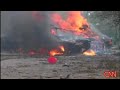 Destroyed Georgian T-72 tanks in South Ossetian capital