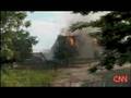 Destroyed Georgian T-72 tanks in South Ossetian capital