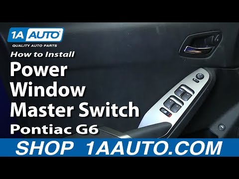 How To Install Replace Power Window Master Switch 2005-10 Pontiac G6