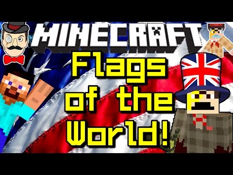 Minecraft FLAGS of the WORLD with New Banners! How to Make!