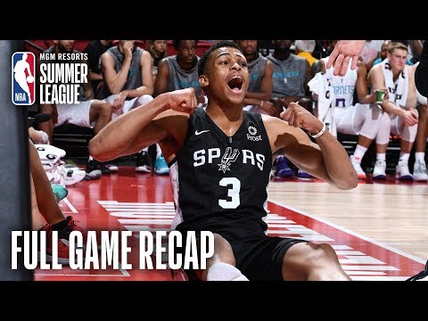 Video: SPURS vs HORNETS | Weatherspoon, Johnson Lead The Way | MGM Resorts NBA Summer League