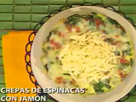 Recetas Practicas - Crepas de Espinaca con Jamón