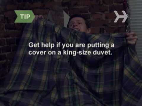 how to fasten duvet cover