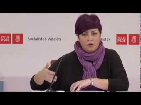Eider Gardiazabal durante la rueda de prensa en la que ha explicado el impacto de los Presupuestos 2014 de la UE para Euskadi