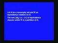 Lecture 23 - Equivalence relations and partitions