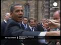 US President Barack Obama arrives in France