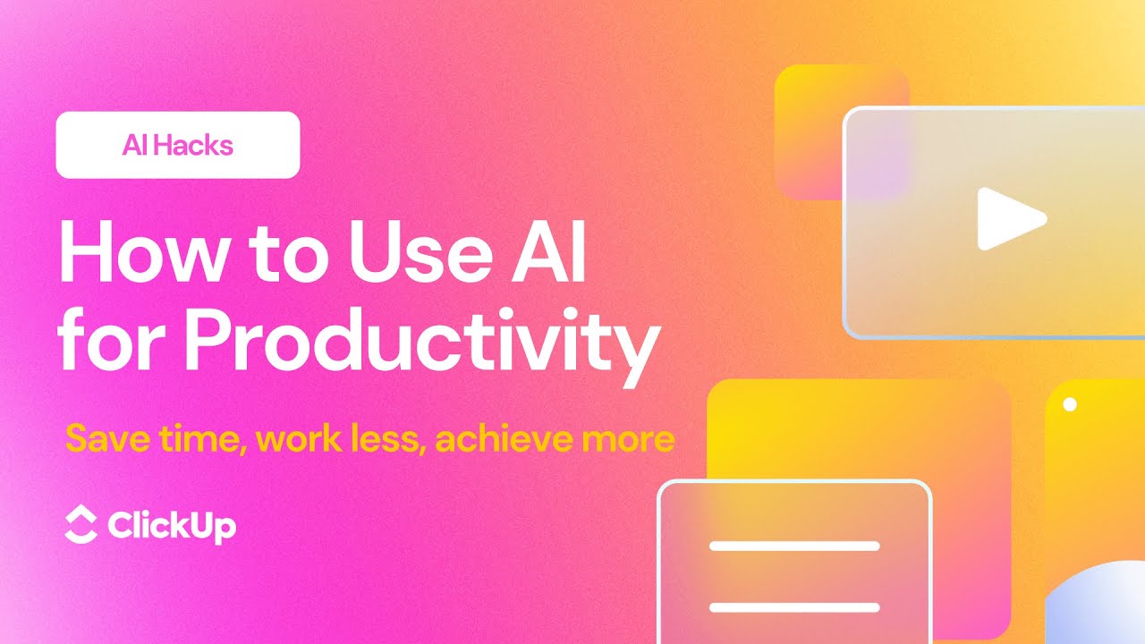 How to Use AI for Productivity | 10 AI Hacks to Save Time, Work Less, and Achieve More 🏆