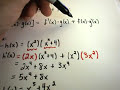 The Product Rule for Derivatives - A few basic examples.For more free math videos, visit http://JustMathTutoring.com - Most of the videos are longer and more in depth as they are not subject to YouTube's 10 minute time constraint! I have organized links to over 100 FREE math videos made by me!