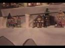my christmas village and trolly