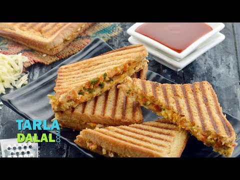 sandwich - Cheesy Onion Grilled Sandwich, quick and delicious sandwich! http://www.tarladalal.com/Cheesy-Onion-Grilled-Sandwich-5222r http://www.facebook.com/pages/Tarl...