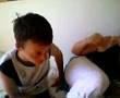 girl punches boy .. boy falls like a sack of shit