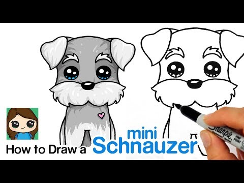 video-linktoworks-How to Draw a Miniature Schnauzer Puppy Easy | Cartoon Dog