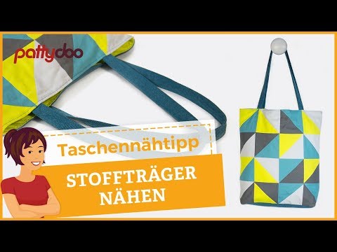 Taschen nähen 4: Taschenträger aus Stoff nähen