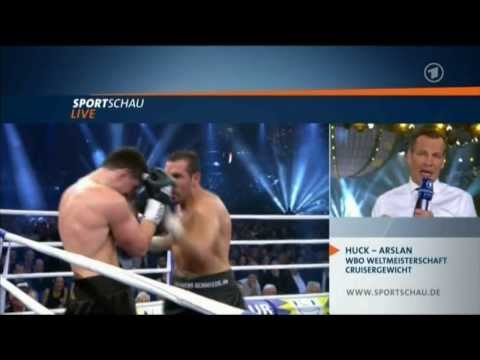 huck - Boxen-revanche-zwischen-Huck und Arslan 6 Runde mit einer Serie schickt Huck Arslan zu Boden.