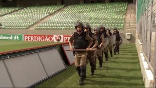 VÍDEO: Polícia Militar faz treinamento para Copa do Mundo