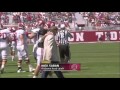 A.J. McCarron obsesses over Nick Saban's tie.