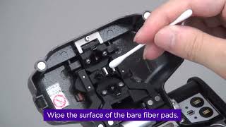 Cleaning the bare fiber pads