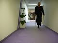 first time crutching  over hospital floor