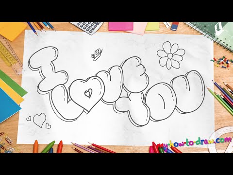 how to draw i love u