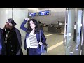 wednesday, april 10, 2013: salma hayek was spotted getting off an overnight flight into la from paris. the star looked amazing in dark denim, a striped t-shi...