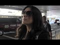 wednesday, april 10, 2013: salma hayek was spotted getting off an overnight flight into la from paris. the star looked amazing in dark denim, a striped t-shi...