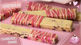 Barres de Shortbread Cranberries & Orange | Recette gourmande pour la Saint-Valentin 💗