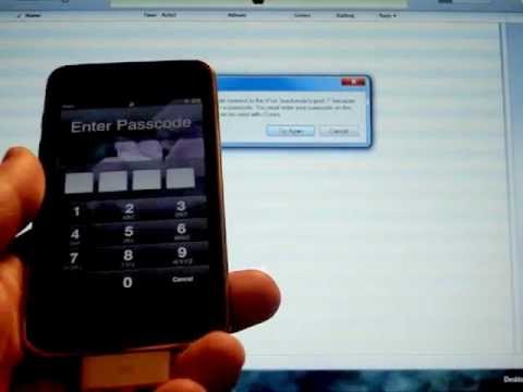 PASSWORD LOCKED iPod Touch - How to RESTORE a Disabled iPod with a lost Pass Code Unlock Video
