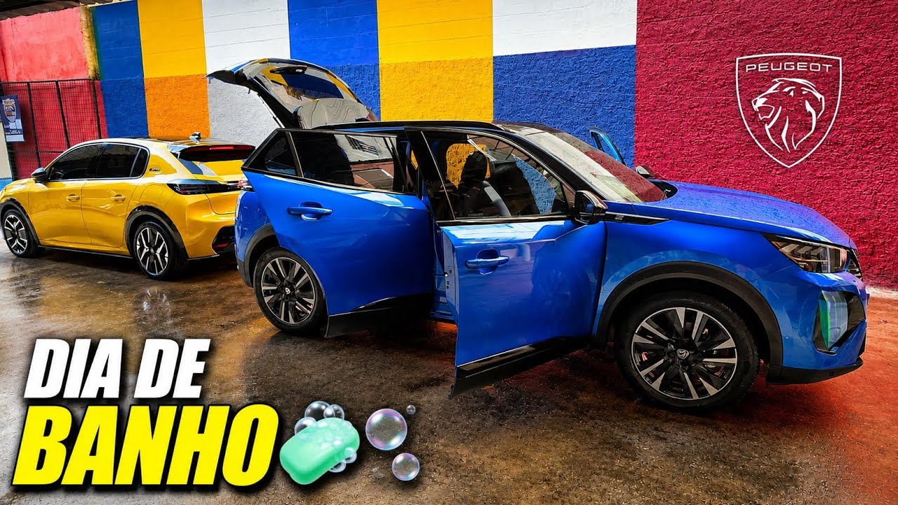 DIA DE BANHO NOS PEUGEOTS ELÉTRICOS!! 🧼⚡️