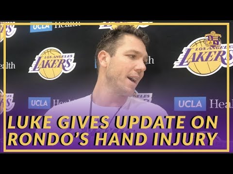 Video: Lakers Interview: Luke Walton Give an Update On Rondo's Hand & Talks About 2003 Draft Class