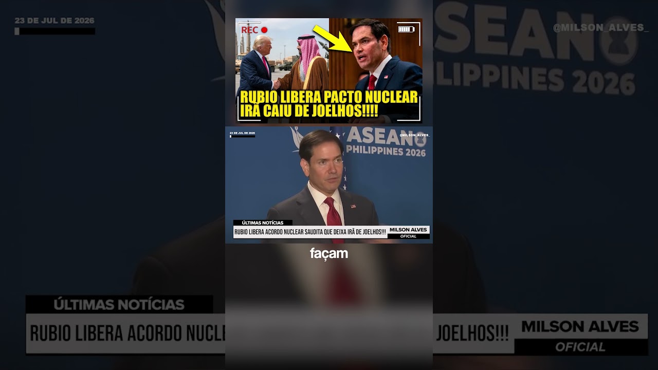 Rubio LIBERA ACORDO nuclear saudita que deixa Irã DE JOELHOS!!!