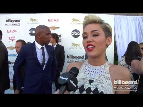 Miley Cyrus on the 2013 Billboard Music Awards Blue Carpet