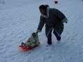 Surjo on sledge Surjo on sledge