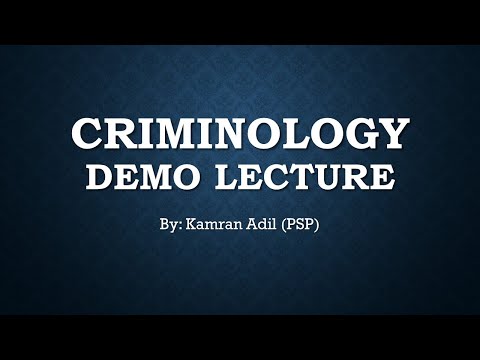 Criminology Demo Lecture | Kamran Adil (PSP) | CSS Preparation | CSS Club