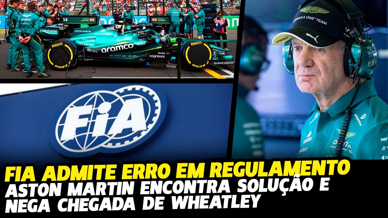🚨FIA ADMITE ERRO COM REGULAMENTO E VISA MUDANÇA, ASTON ENCONTRA SOLUÇÃO | FÓRMULA 1 | GP EM CASA