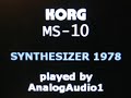 KORG MS-10 HQ SOUND DEMO - vintage synthesizer 1978
