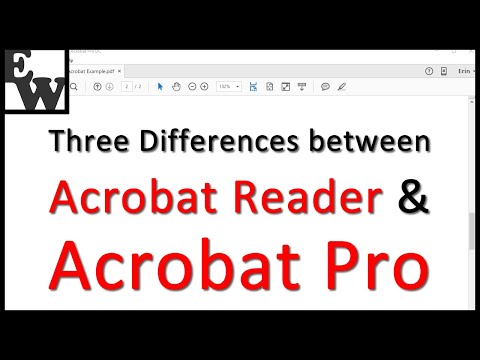 Three Differences between Acrobat Reader and Acrobat Pro