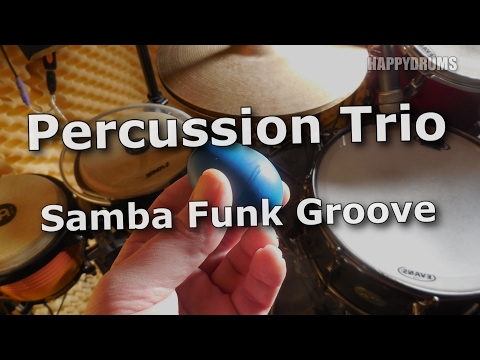 Schlagzeug & Percussion lernen: Trio mit Drums, Bongos & Shaker (Anwendungsbeispiel)